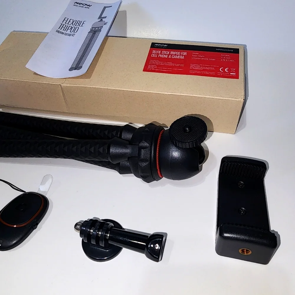 Mpow Flexible Phone Tripod with Bluetooth Remote Shutter